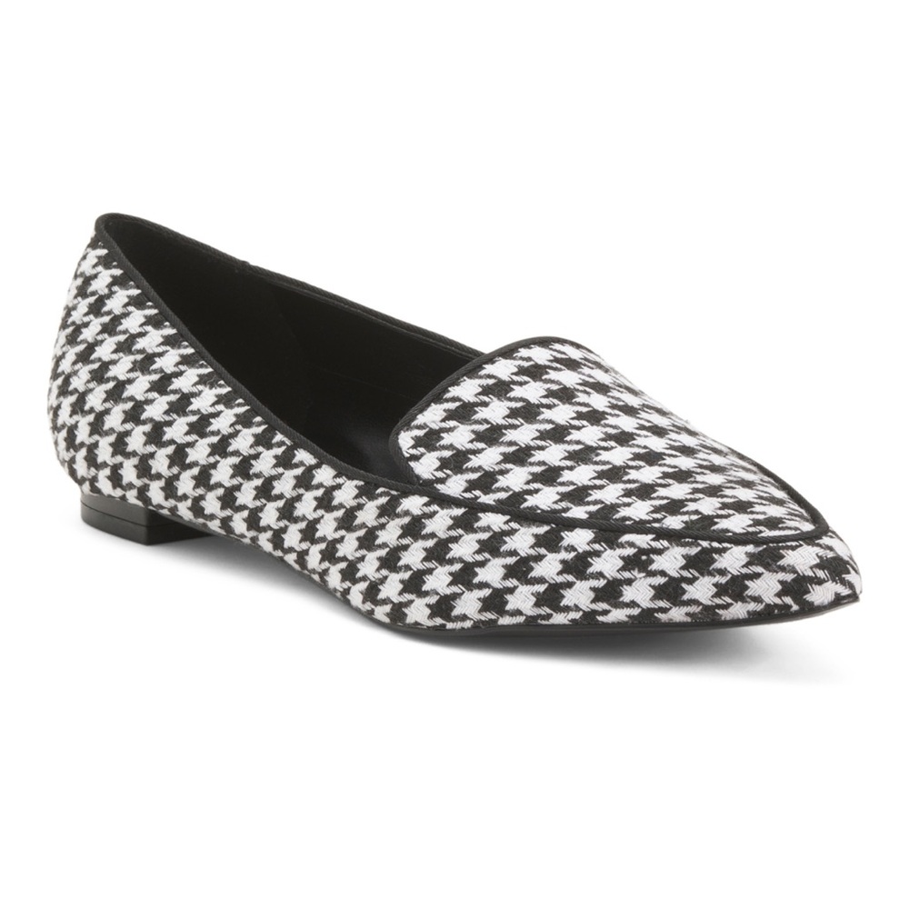 Nine West Abay Houndstooth Pointed Toe Flats